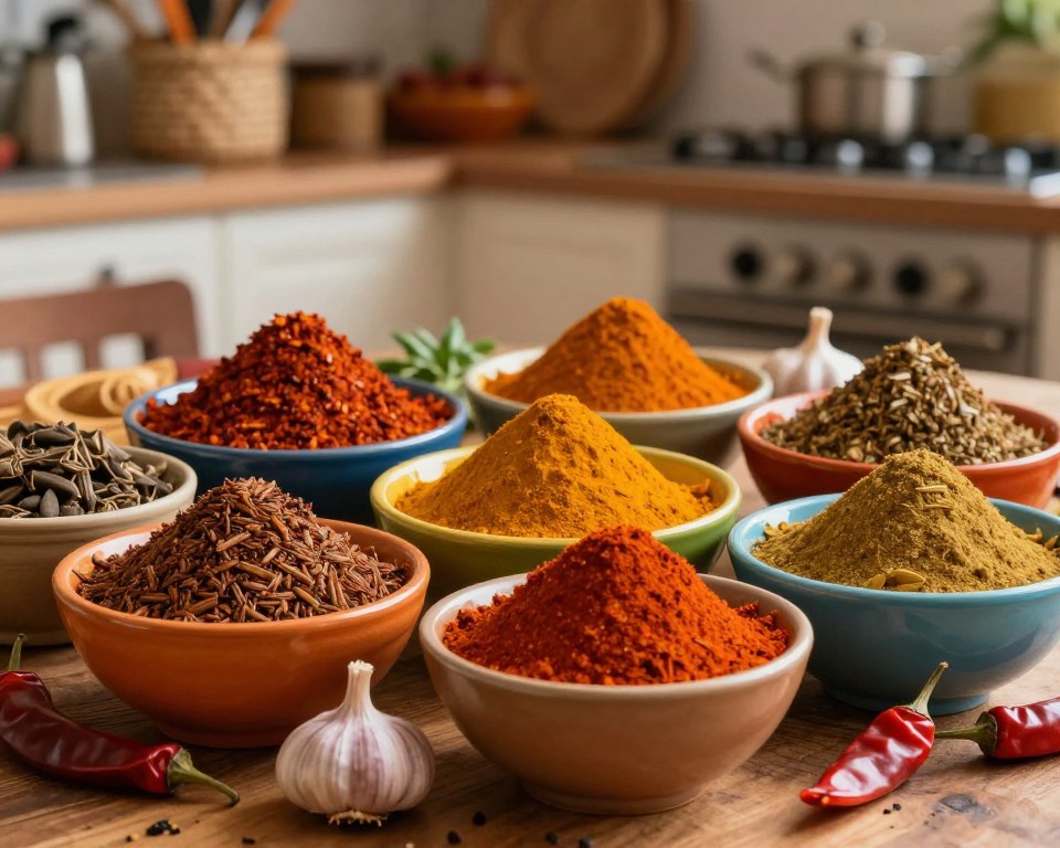 Afrikanische Gewürzmischungen wie Berbere Gewürz, Harissa und Piri-Piri