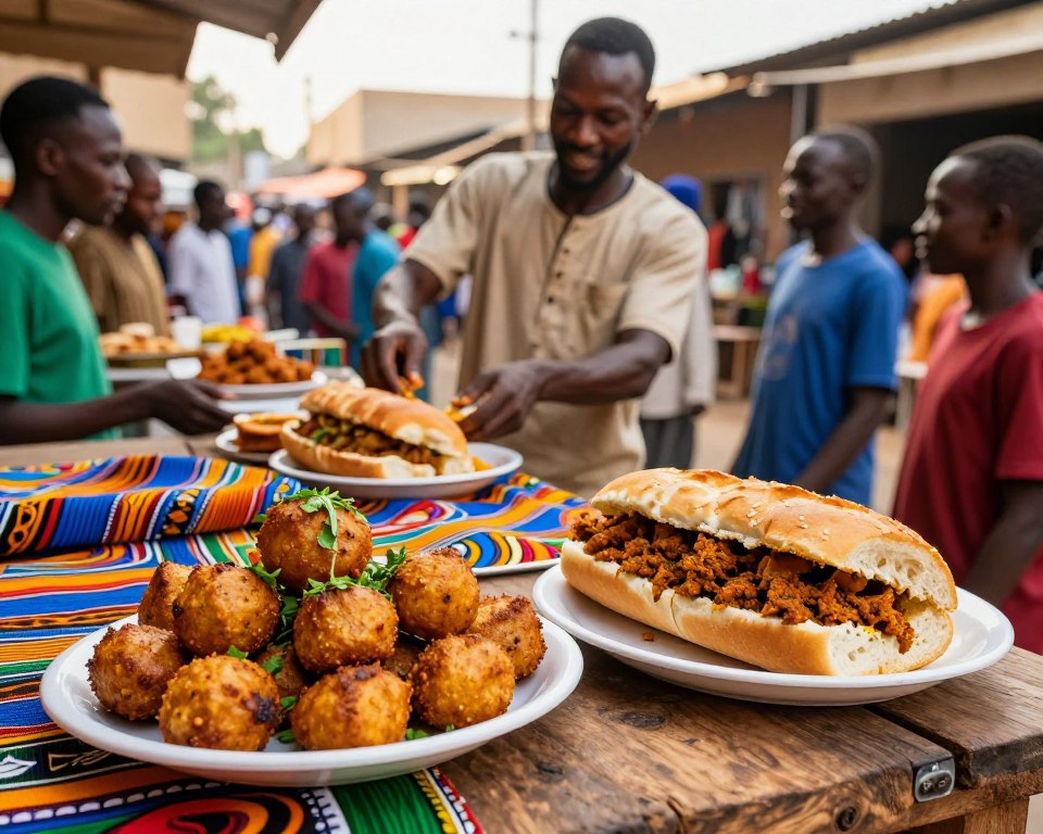 Afrikanisches Streetfood mit Akara und Bunny Chow
