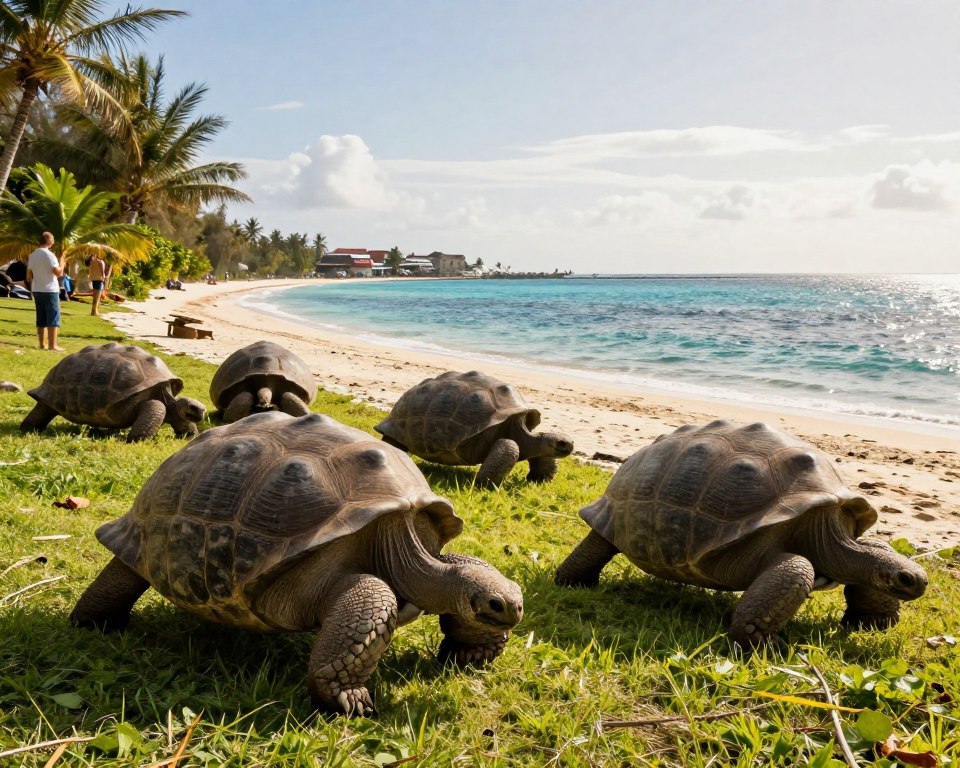 Riesenschildkröten auf Prison Island Sansibar