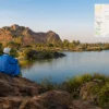 Reiseziel mit Lagekarte in Abéché, Afrika
