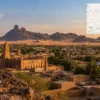 Reiseziel mit Lagekarte in Agadez, Afrika