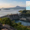 Reiseziel mit Lagekarte in Akosombo, Afrika