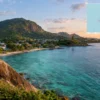 Reiseziel mit Lagekarte in Anse Royale, Afrika