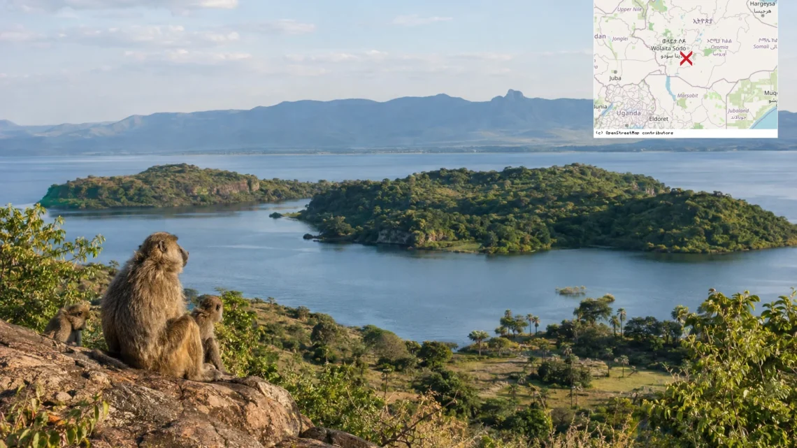 Reiseziel mit Lagekarte in Arba Minch, Afrika