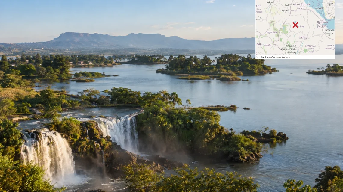 Reiseziel mit Lagekarte in Bahir Dar, Afrika