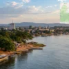 Reiseziel mit Lagekarte in Bangui, Afrika