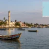 Reiseziel mit Lagekarte in Banjul, Afrika