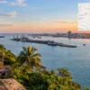 Reiseziel mit Lagekarte in Beira, Afrika