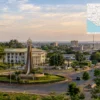 Reiseziel mit Lagekarte in Bouaké, Afrika