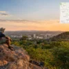 Reiseziel mit Lagekarte in Bulawayo, Afrika