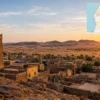 Reiseziel mit Lagekarte in Chinguetti, Afrika