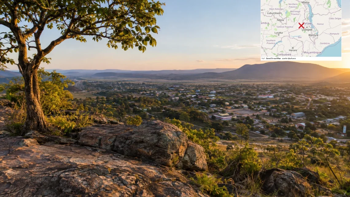 Reiseziel mit Lagekarte in Chipata, Afrika