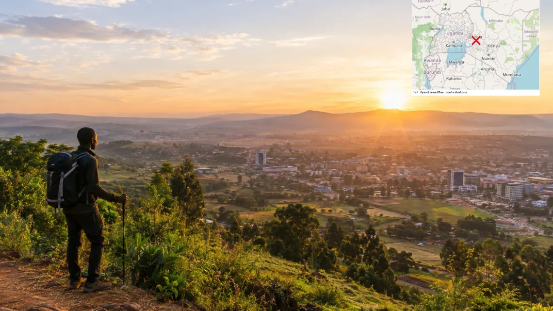 Reiseziel mit Lagekarte in Eldoret, Afrika