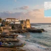 Reiseziel mit Lagekarte in Elmina, Afrika