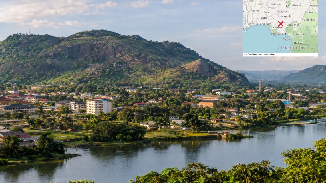 Reiseziel mit Lagekarte in Enugu, Afrika