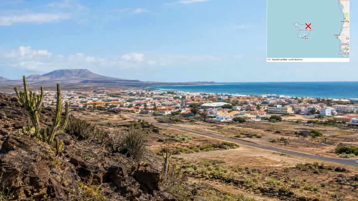 Reiseziel mit Lagekarte in Espargos, Afrika