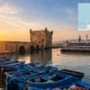 Reiseziel mit Lagekarte in Essaouira, Afrika