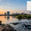 Reiseziel mit Lagekarte in Gaborone, Afrika
