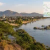 Reiseziel mit Lagekarte in Garoua, Afrika