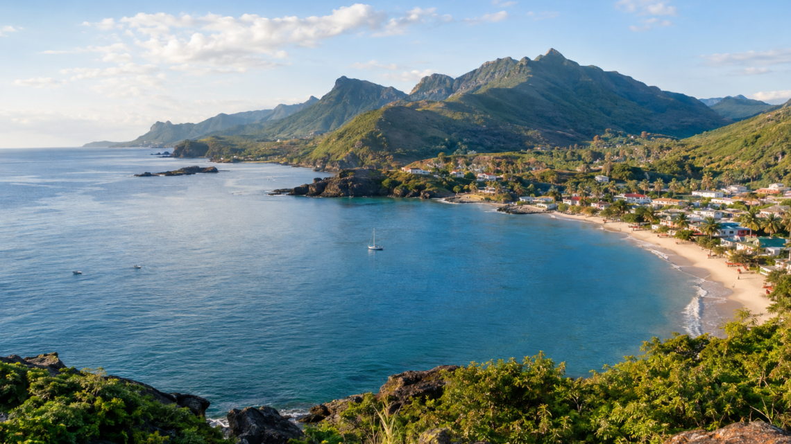Reiseziel mit Lagekarte in Grand Anse, Afrika