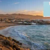 Reiseziel mit Lagekarte in Henties Bay, Afrika
