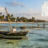Reiseziel mit Lagekarte in Jambiani, Afrika