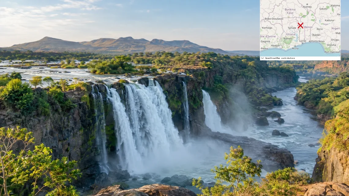 Reiseziel mit Lagekarte in Kara, Afrika