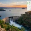 Reiseziel mit Lagekarte in Kariba, Afrika