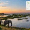 Reiseziel mit Lagekarte in Kasane, Afrika