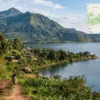 Reiseziel mit Lagekarte in Kasese, Afrika