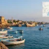 Reiseziel mit Lagekarte in Kismayo, Afrika