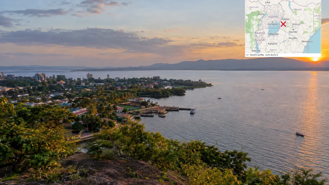 Reiseziel mit Lagekarte in Kisumu, Afrika