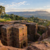 Reiseziel mit Lagekarte in Lalibela, Afrika