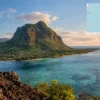 Reiseziel mit Lagekarte in Le Morne, Afrika