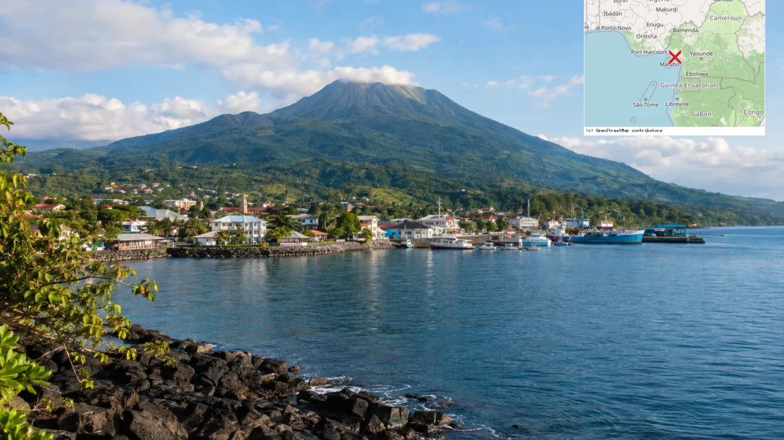 Reiseziel mit Lagekarte in Limbe, Afrika