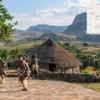 Reiseziel mit Lagekarte in Lobamba, Afrika