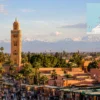 Reiseziel mit Lagekarte in Marrakesch, Afrika