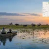 Reiseziel mit Lagekarte in Maun, Afrika