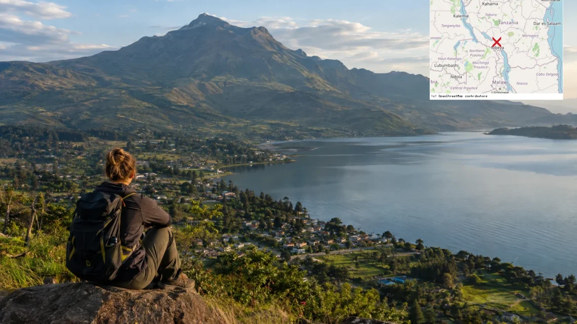 Reiseziel mit Lagekarte in Mbeya, Afrika