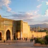 Reiseziel mit Lagekarte in Meknès, Afrika