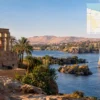 Reiseziel mit Lagekarte in Minya, Afrika