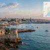 Reiseziel mit Lagekarte in Mogadischu, Afrika