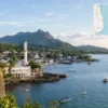 Reiseziel mit Lagekarte in Mutsamudu, Afrika