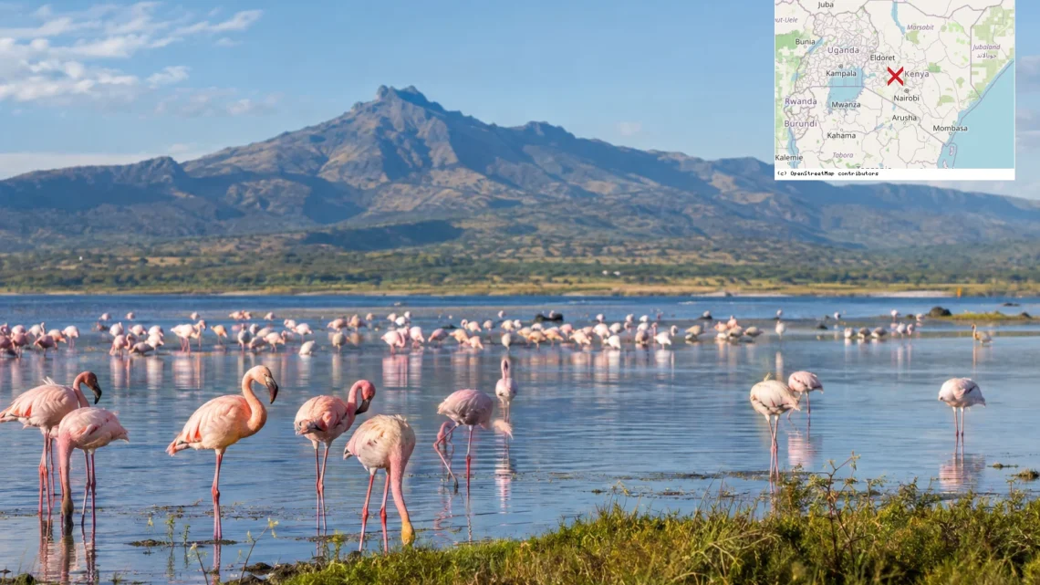 Reiseziel mit Lagekarte in Nakuru, Afrika