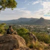 Reiseziel mit Lagekarte in Natitingou, Afrika