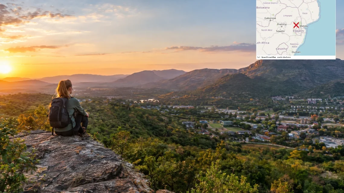 Reiseziel mit Lagekarte in Nelspruit, Afrika