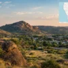 Reiseziel mit Lagekarte in Otjiwarongo, Afrika