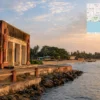Reiseziel mit Lagekarte in Ouidah, Afrika