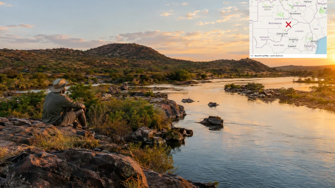 Reiseziel mit Lagekarte in Palapye, Afrika