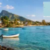 Reiseziel mit Lagekarte in Pereybère, Afrika